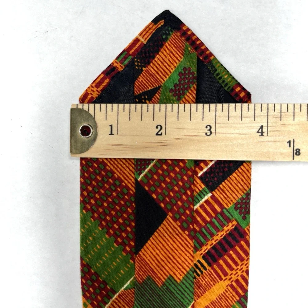 VTG 90s Vauda Mazzeo Mens Tie Multicolor Africana Geometric Abstract‎ HipHop EUC